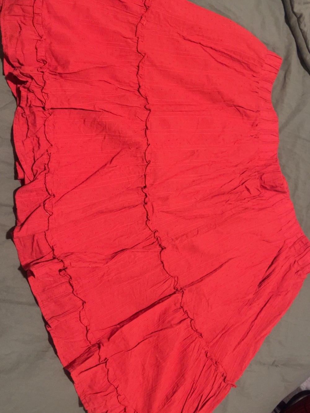 torrid Bright Red Tiered Ruffle Skater Skirt